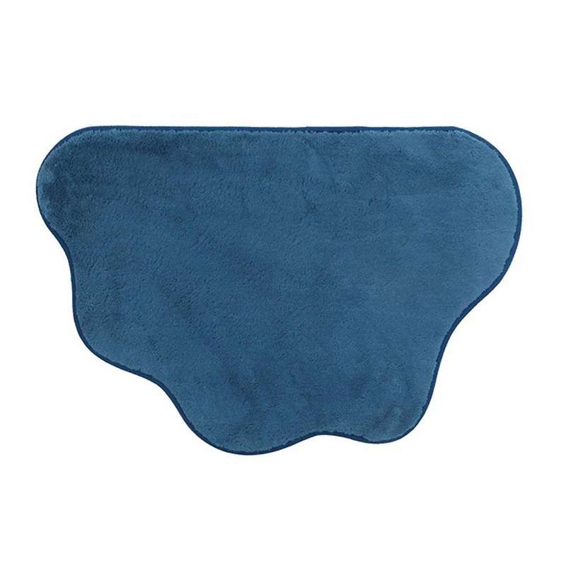 Bathroom Mat Water Absorption Shower Room Carpet Washable Rug (blue)