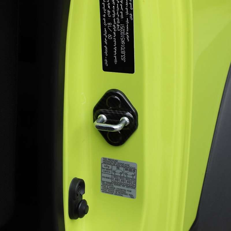 Car Door Lock Protective Decoration Cover Trim,abs Carbon Fiber