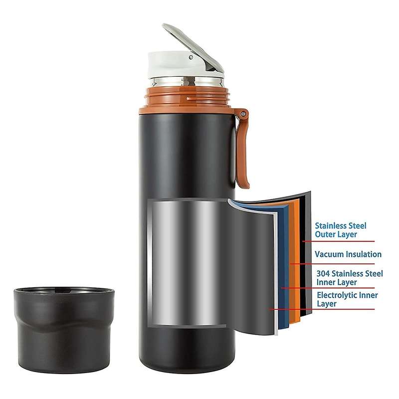 Stainless Steel Vacuum Coffee Cup with Handle,flask Thermos