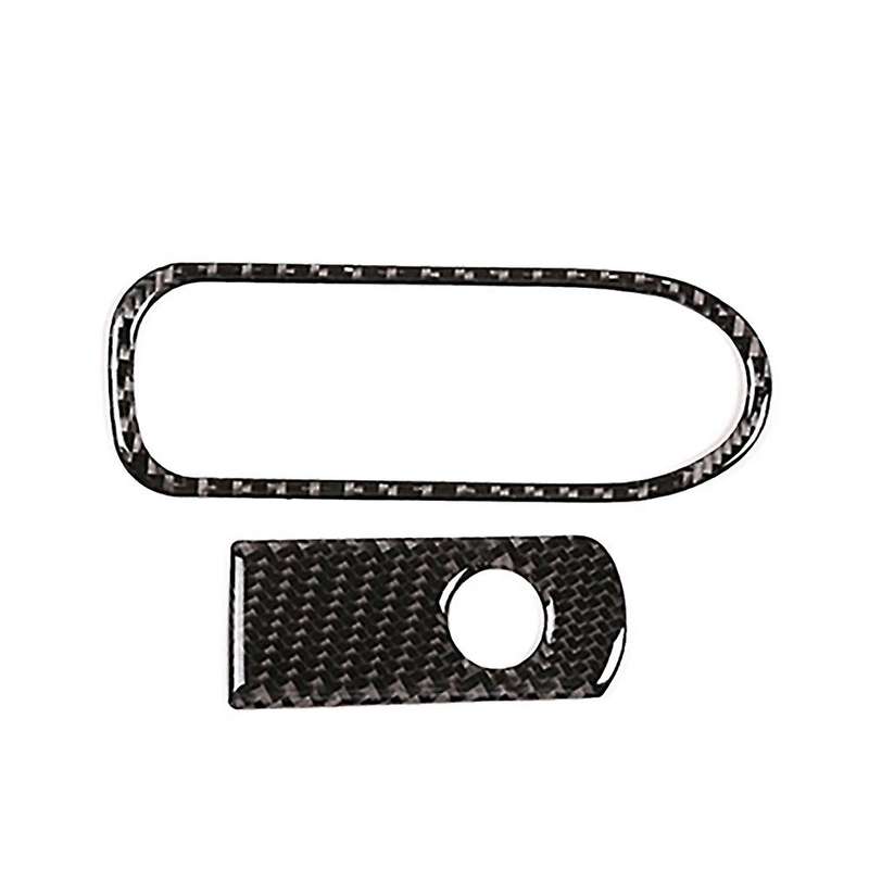 Car Soft Carbon Fiber Glove Box Switch Cover for Touareg 2011-2018