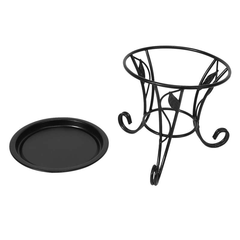 European Style Flower Stand Iron Stand+iron Plate for Desktop Balcony