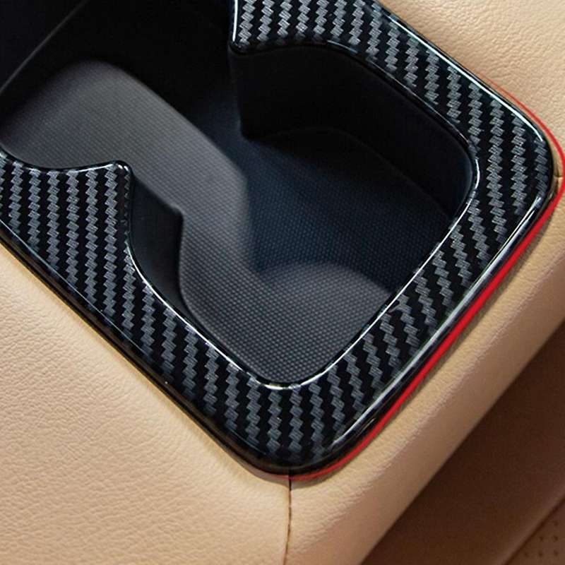Car Rear Water Cup Holder Protector Frame Cover Trim Sticker