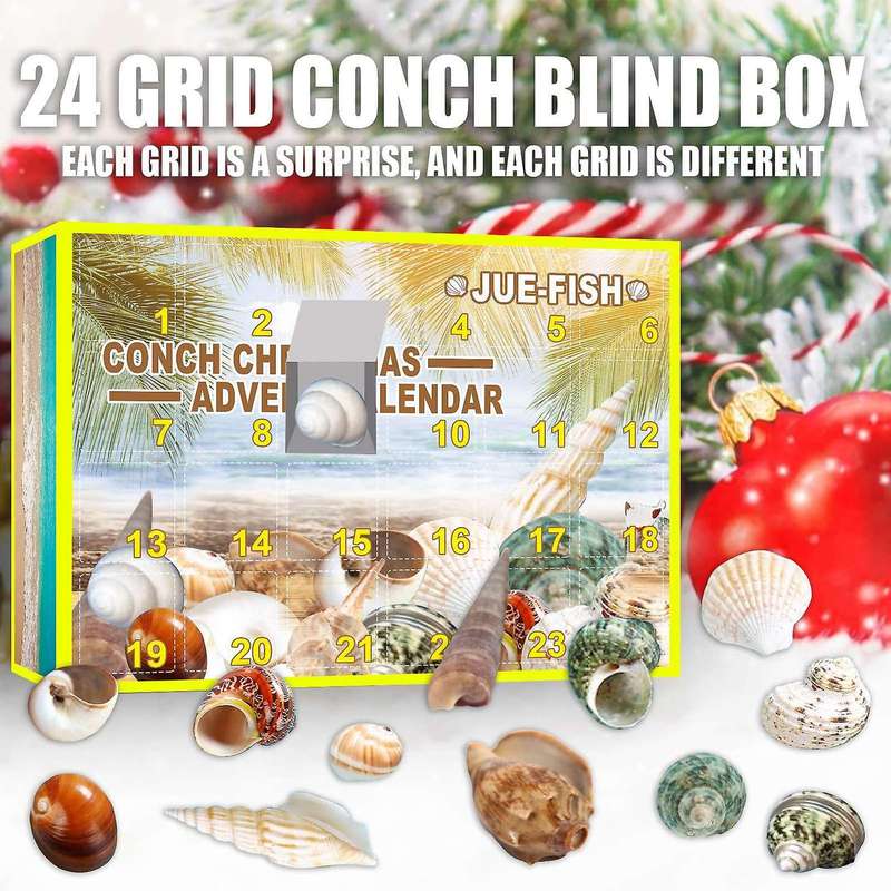 Conch Blind Box 24pc Christmas Advent Calendar Conch Gift Box Set