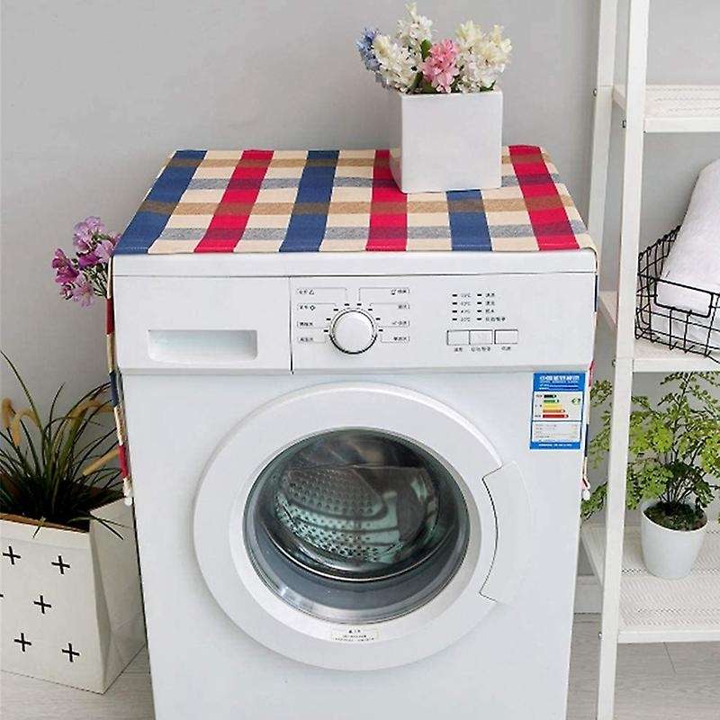 Refrigerator Cover Decoration Top Dust Cover, with Side Storage Bag