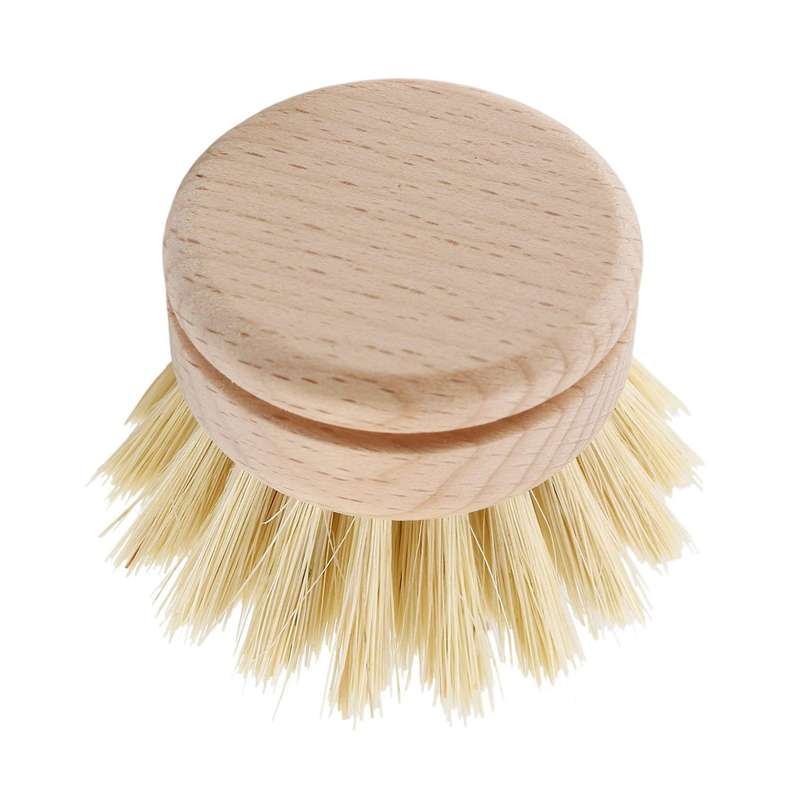 6 Pcs Replacement Brush Heads Wooden Cleaning Dish Brush Kitchen