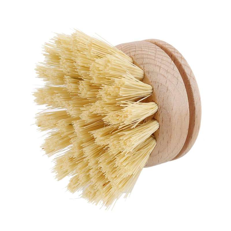 6 Pcs Replacement Brush Heads Wooden Cleaning Dish Brush Kitchen