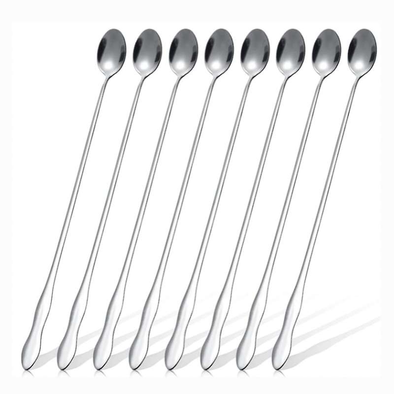 8 Pcs Stirring Spoons Long Handle Mixing Spoon Ice Cream Spoon