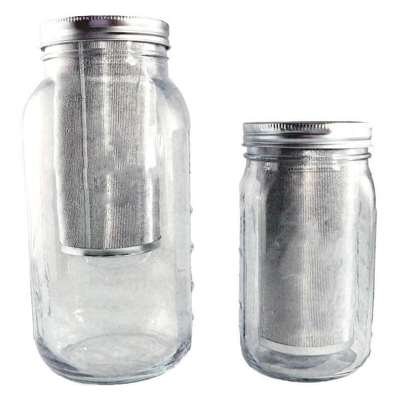 Cold Brewed Coffee Pot - Wide Mouth Mason Tank Filter - 100m