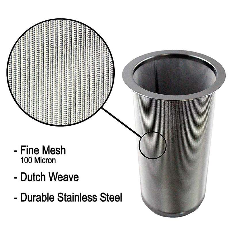 Cold Brewed Coffee Pot - Wide Mouth Mason Tank Filter - 100m