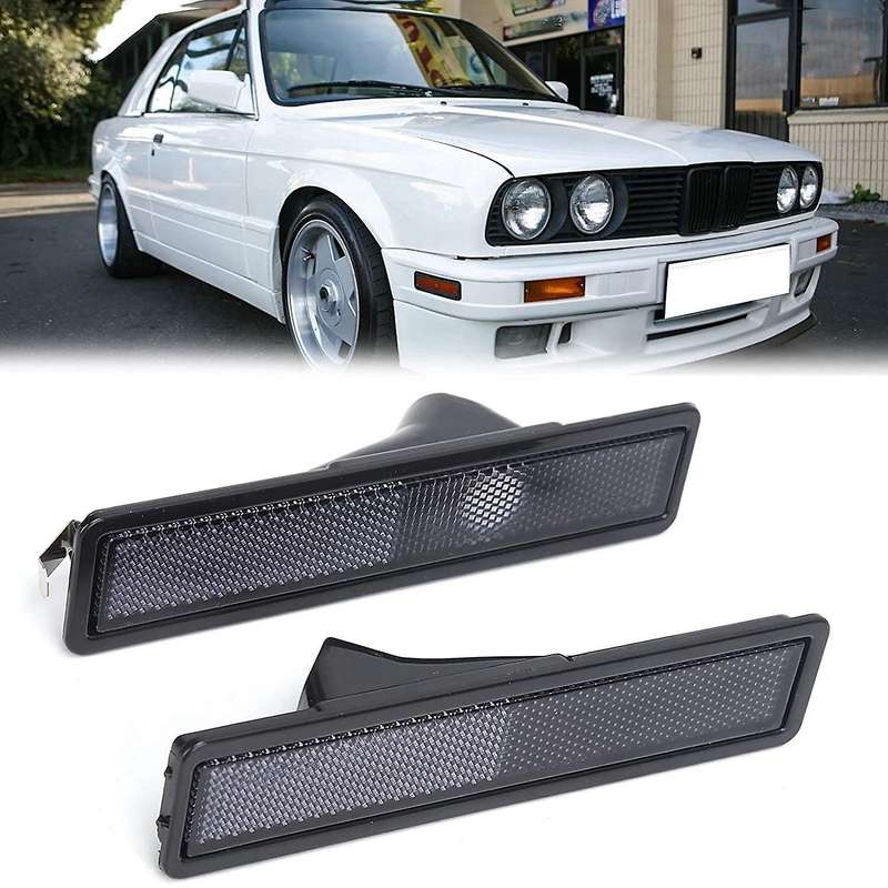 2x Gray Rear Side Turn Signal Marker Light For-bmw E30 E32 E34 318i