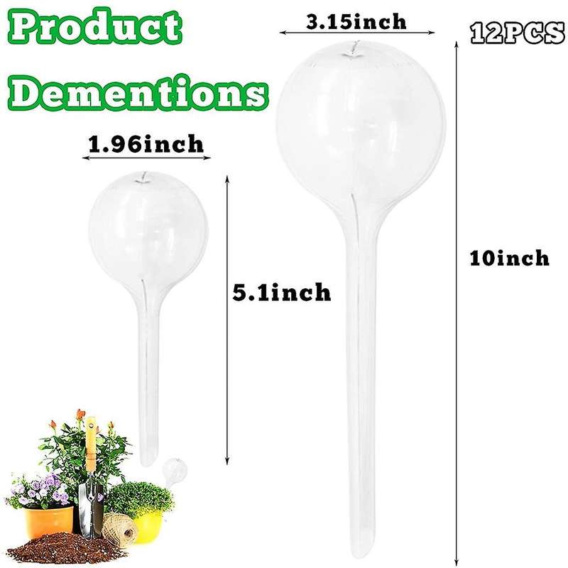 12 Pack Automatic Watering Bulbs,self-watering Globes,plastic Self A