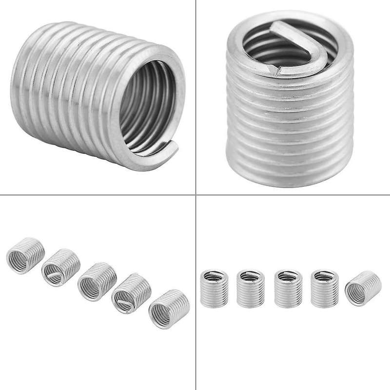 100pcs M8x1.25x2d Coiled Wire Screw Sleeve Threads Repair Tools