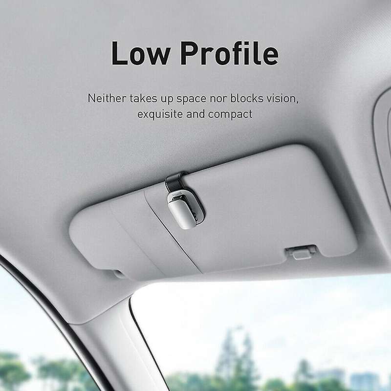 Baseus Car Glasses Case Auto Sun Visor Glasses Holder Sunglasses Clip