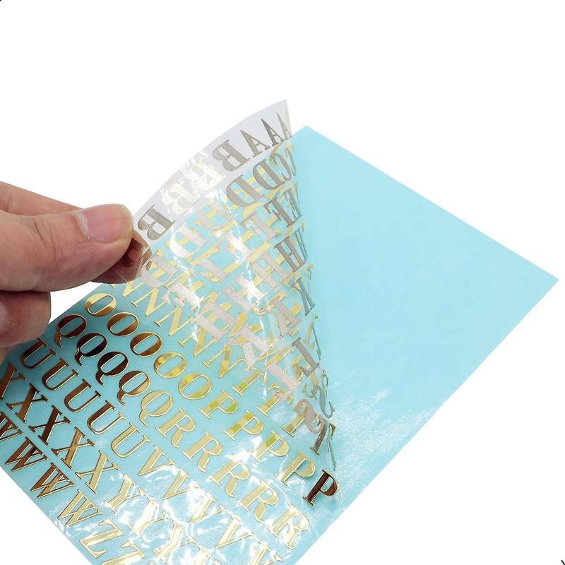 6 Sheets Small 0.35 Inch Alphabet Number Stickers Glitter(9mm)