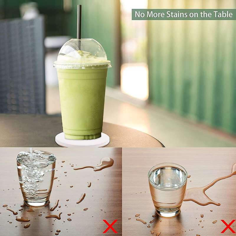 Sublimation Blanks Coasters for Drinks, Absorbent Ceramic Coaster Set