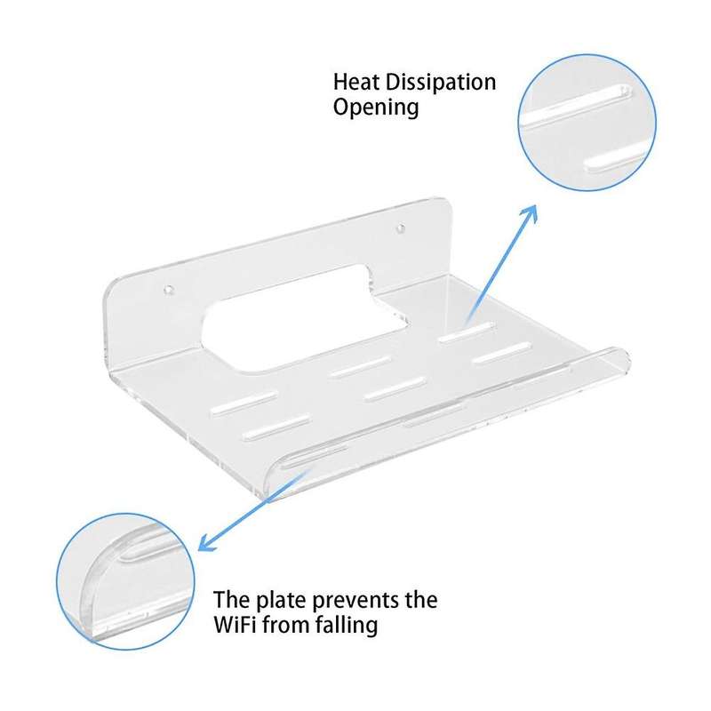 Acrylic Router Wall Bracket Dvd Player Stand for Set-top Box Bracket