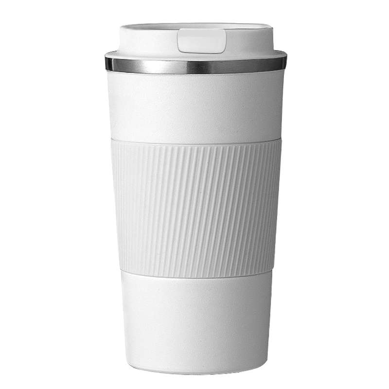 380ml Double Stainless Steel Coffee Hot Water Mug with Non-slip Case