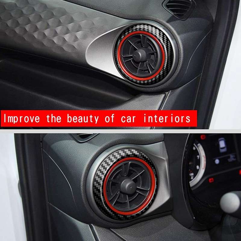 Front Air Conditioning Vent Outlet Decoration Cover Sticker 2pcs