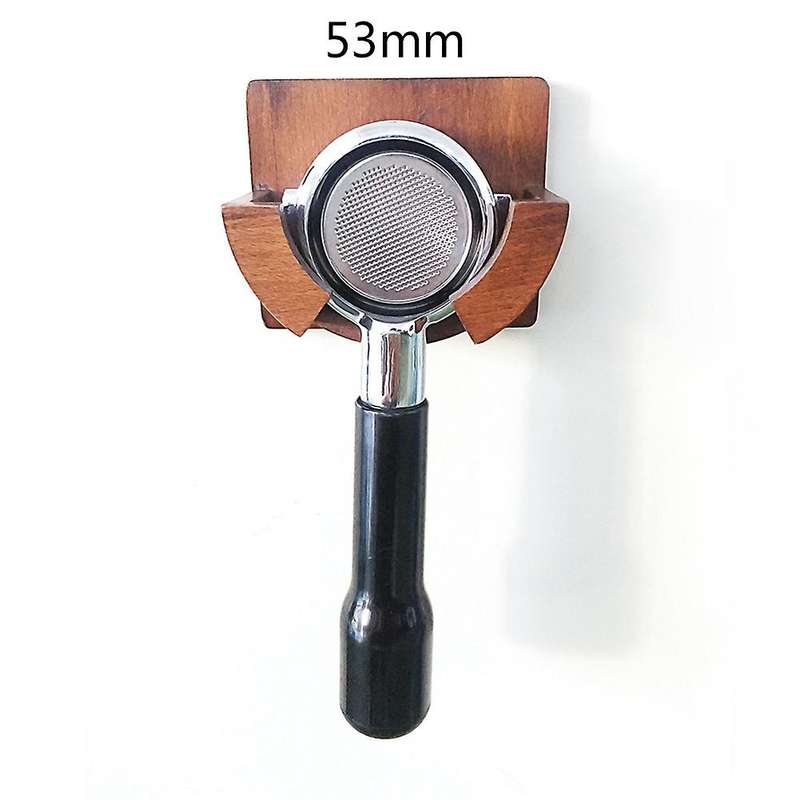 Coffee Press Holder Unique Bottomless Solid Wood Bracket,51/53/54mm