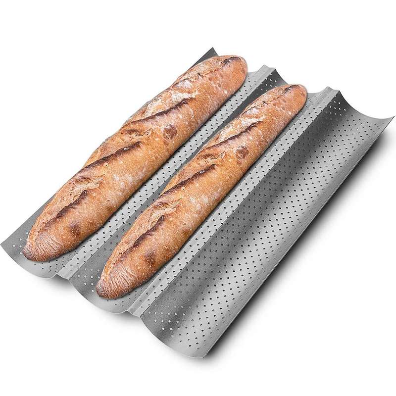 Baking Mould Sheet 3 Tray 38x24.5cm Silver
