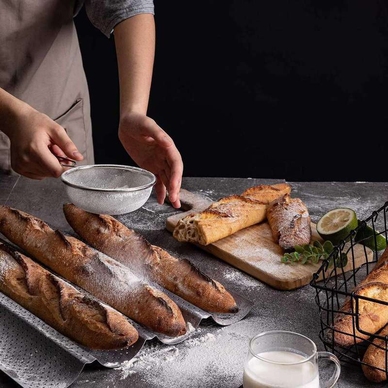 Baking Mould Sheet 3 Tray 38x24.5cm Silver