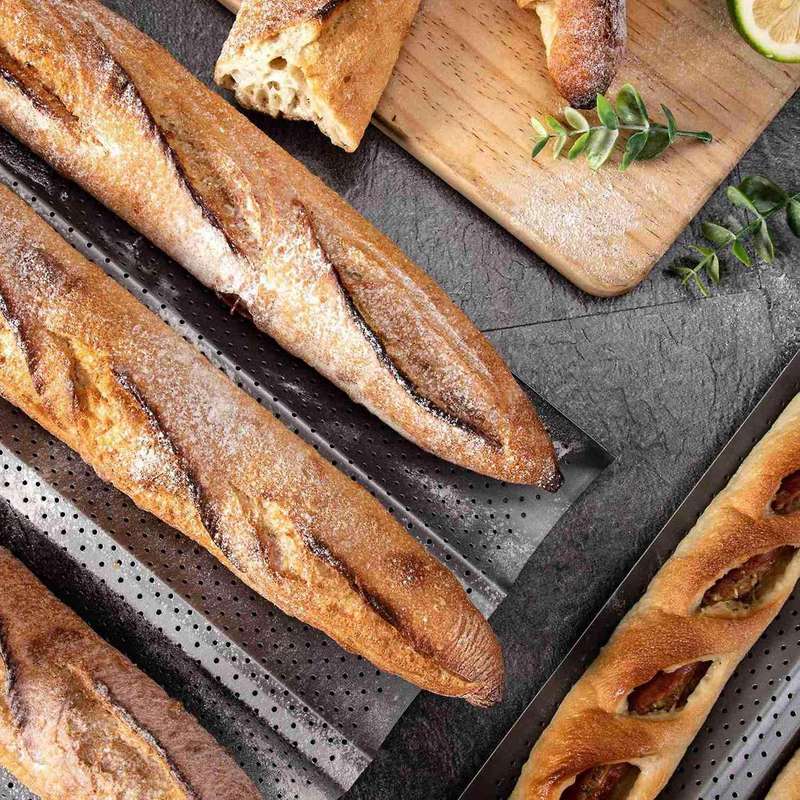 Baking Mould Sheet 3 Tray 38x24.5cm Silver