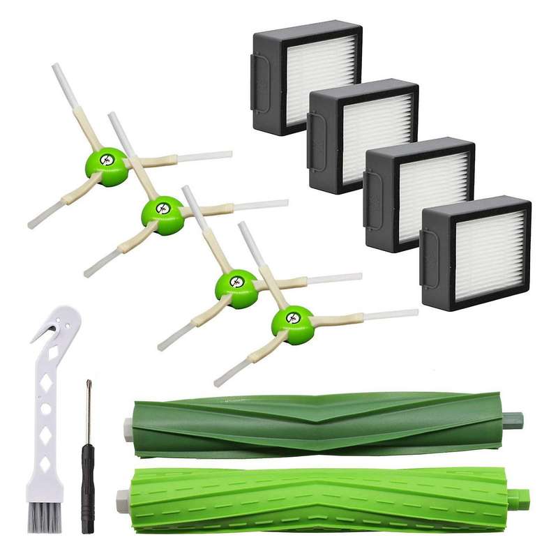 Multi-surface Rubber Brushes for Irobot Roomba I7 I7+ I7plus E5 E6 E7