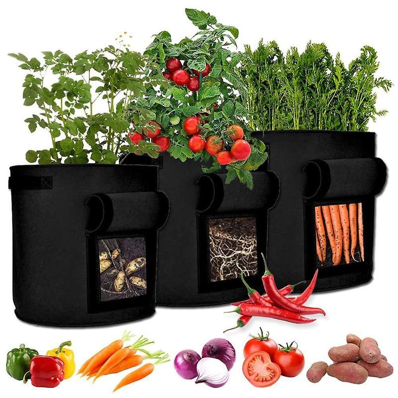 3packs 7 Gallon Plant Grow Bags with Breathable and Two Handles