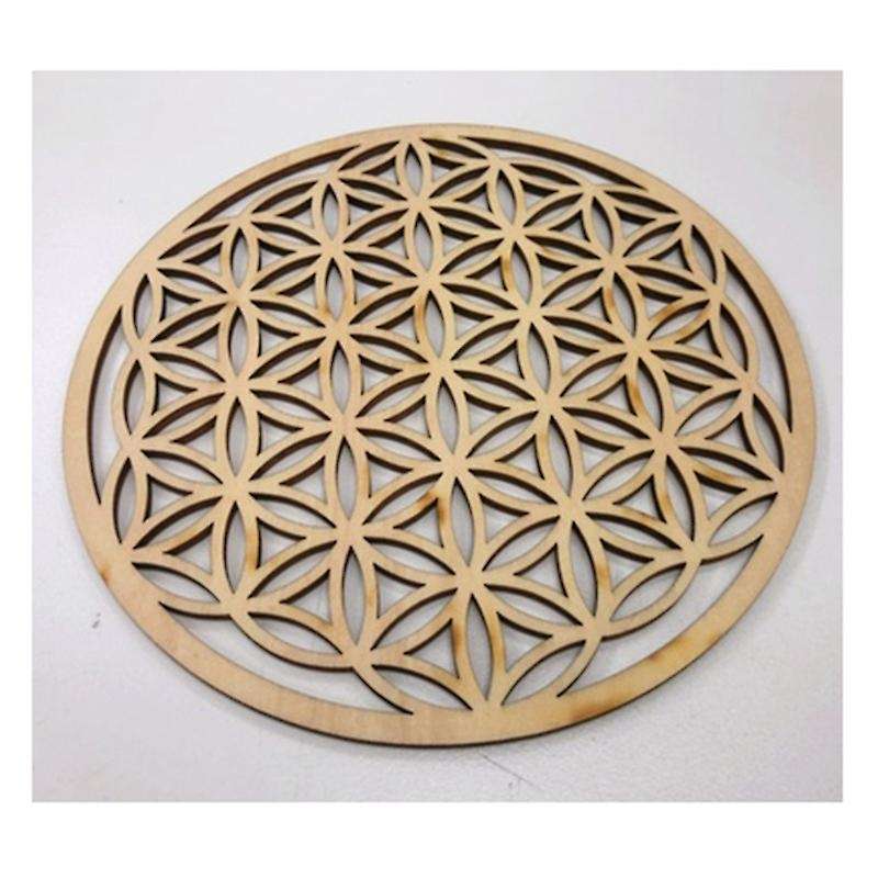 10pcs Flower Of Life Cut Beermat Place Mat Wood Coasters(a Section)