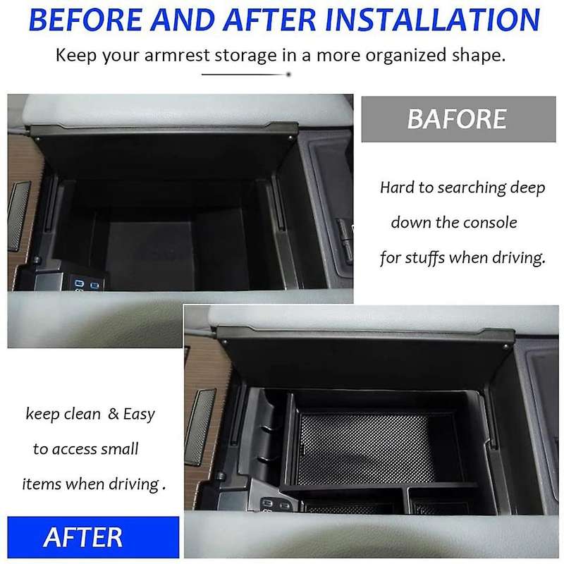 Center Console Organizer for 2021 2022 Toyota Sienna Xl40, Black