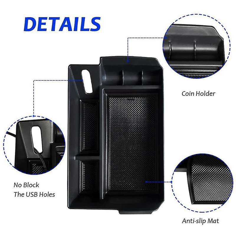 Center Console Organizer for 2021 2022 Toyota Sienna Xl40, Black