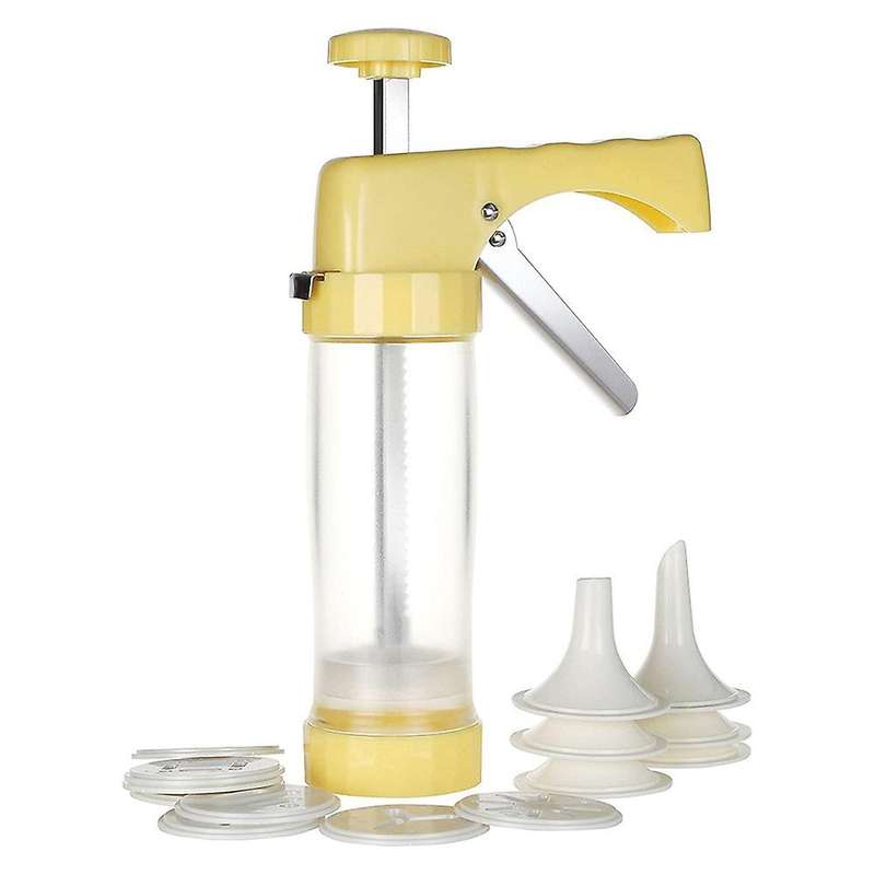 Cookie Cake Icing Set with Press Cutter Kit with Discs and Nozzles