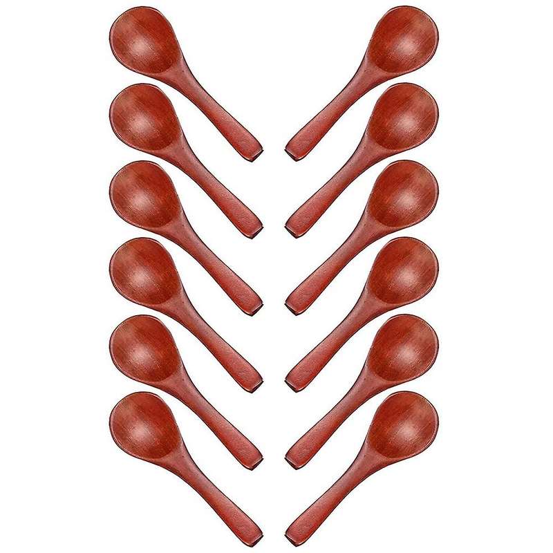 Mini Wooden Tasting Spoons Condiments Salt Spoons for Kitchen Cooking