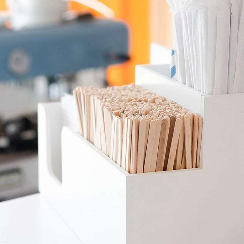 100pcs 5.5 Inch Coffee Stirrers Sticks -natural Wood Eco-friendly
