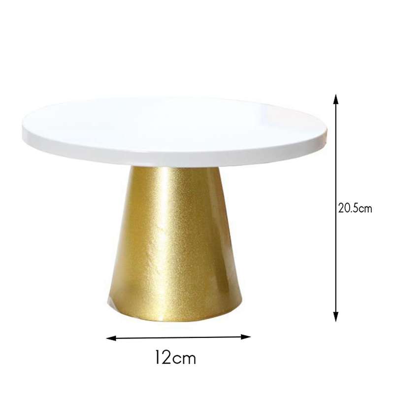 Metal Iron Cake Stand Round Pedestal Dessert Display Rack 20.5x12cm