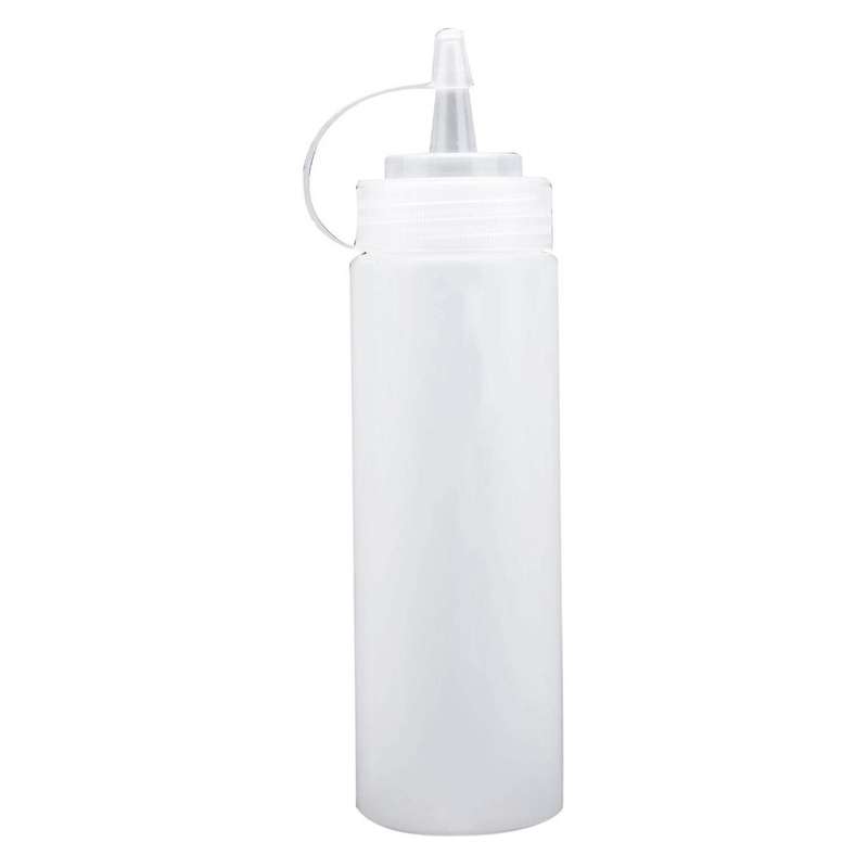 12 Pack 8 Oz Squeeze Squirt Condiment Bottles with Twist On Cap Lids
