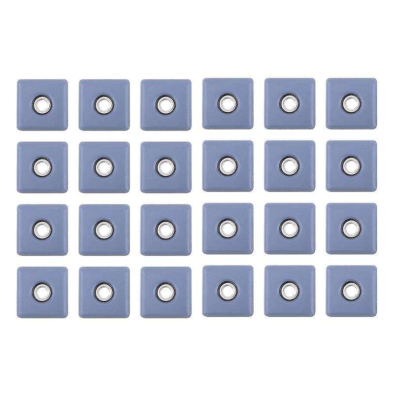 24pcs 30mm Square Chair Leg Protectors Furniture Glide Pads