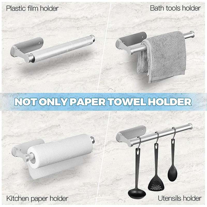 Roll Paper,wall Mount Holder Kitchen Tissue Towel Rack Holders C