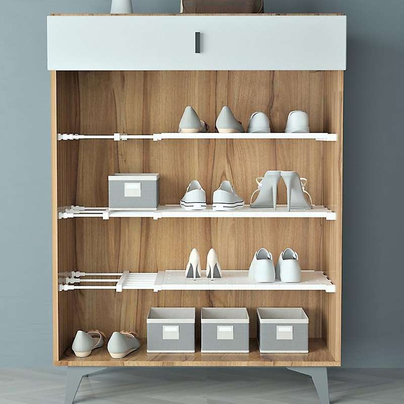 Retractable Airing Cupboard Storage Rack Shelf for Bookcase 24x48cm