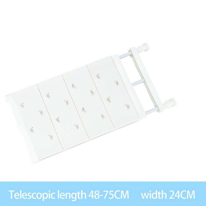 Retractable Airing Cupboard Storage Rack Shelf for Bookcase 24x48cm