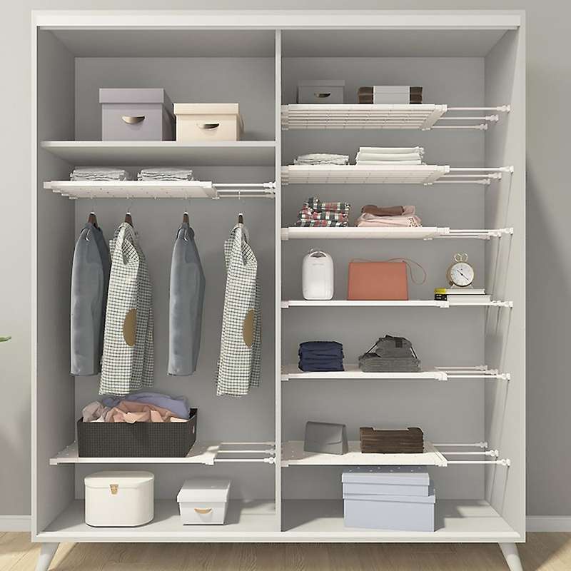 Retractable Airing Cupboard Storage Rack Shelf for Bookcase 24x48cm