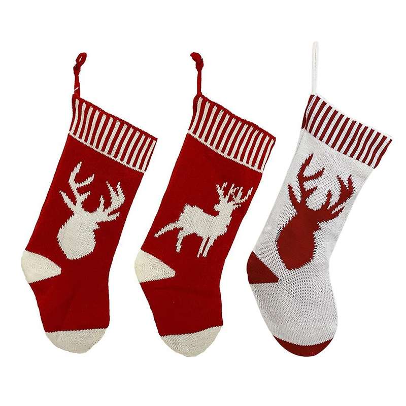 3 Pcs Christmas Stocking,christmas Tree Hanging Ornaments Decoration