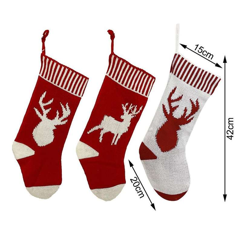 3 Pcs Christmas Stocking,christmas Tree Hanging Ornaments Decoration