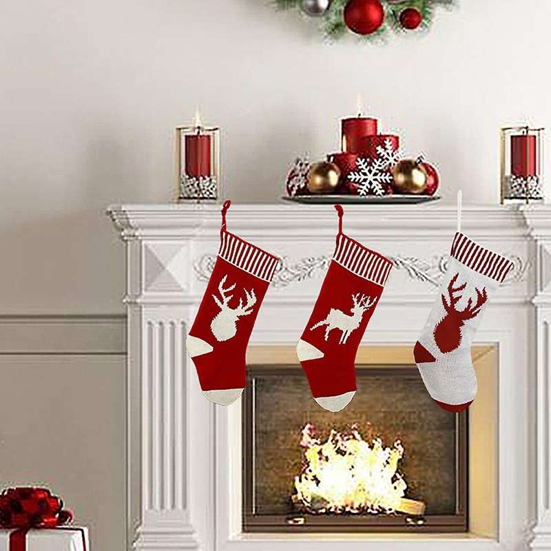 3 Pcs Christmas Stocking,christmas Tree Hanging Ornaments Decoration