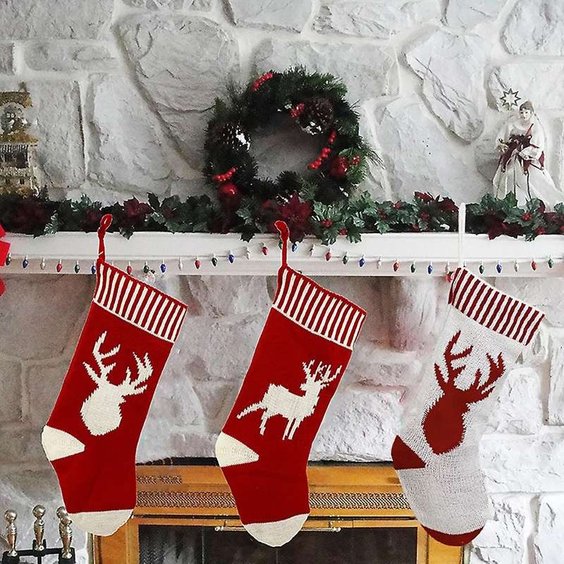 3 Pcs Christmas Stocking,christmas Tree Hanging Ornaments Decoration