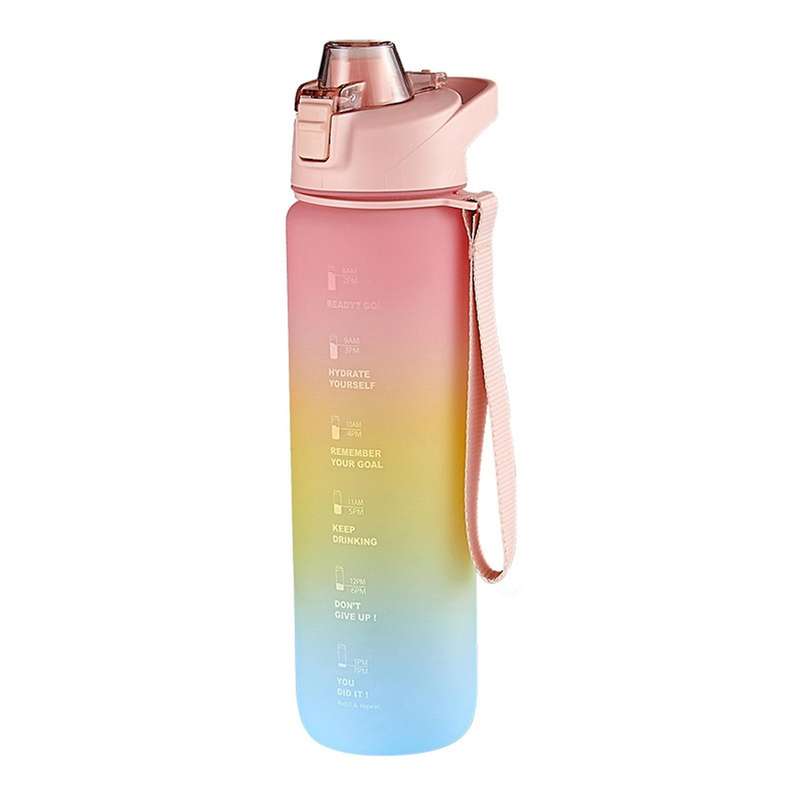 1100ml Fashion Water Bottle Color Change Design Plastic Bottles Pink