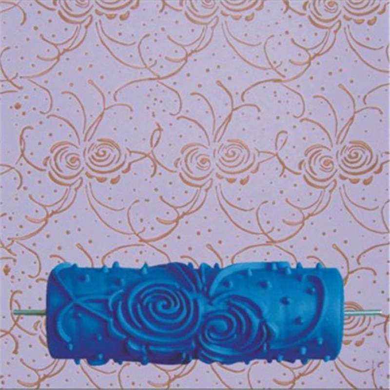 5 Inch Embossed Paint Roller Sleeve Wall Texture Stencil Decor 039y