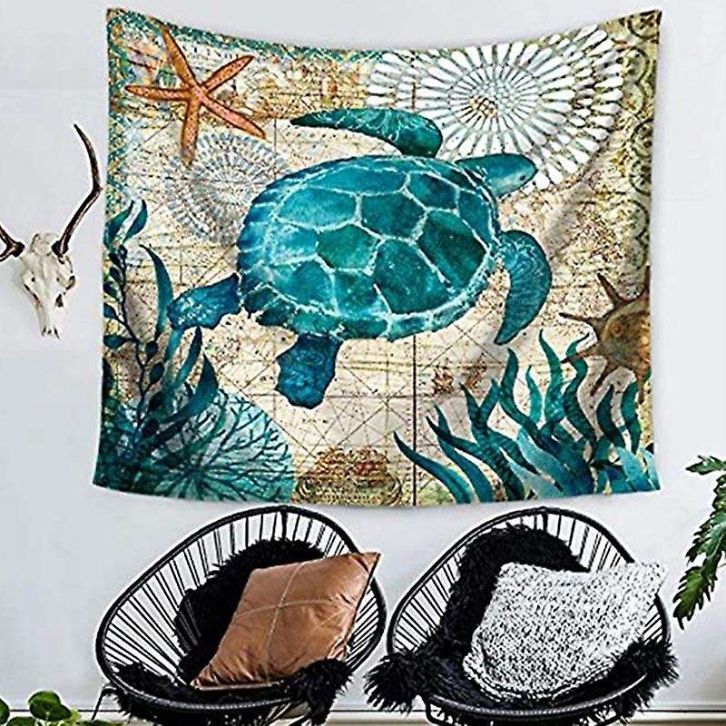 51x60 Inch Sea Turtle Tapestry Marine Life Bohemian Tapestry