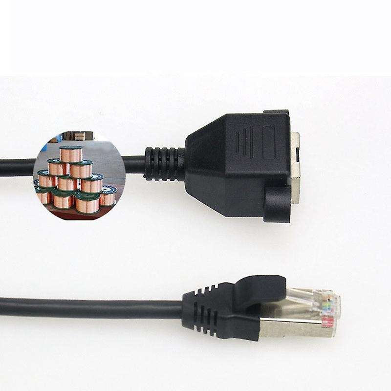 Rj45 Ethernet Extender Male to Female 8p8c with Screw for Cat6,2pcs