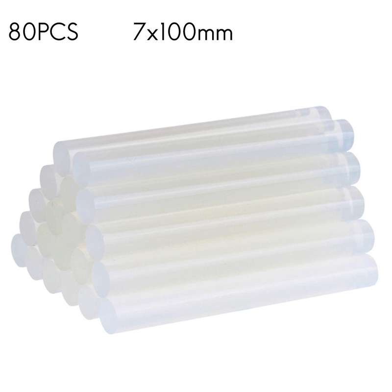80pcs Hot Melt Glue Stick 7x100mm Glue Stick Transparent Hot Melt